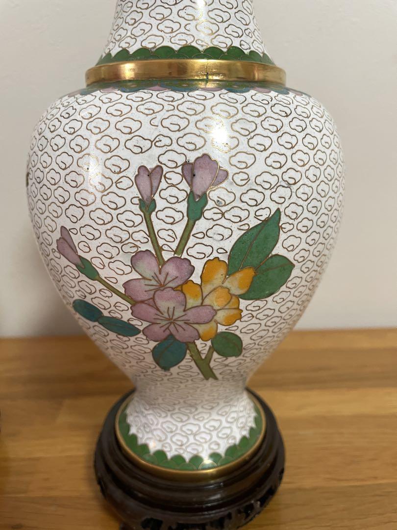 レトロ 中国美術 景泰藍 七宝焼き 花瓶 壺 骨董品 約30cm - メルカリ