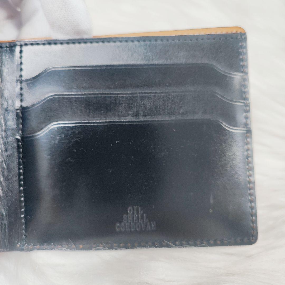 オイルシェルコードバン 二つ折り財布