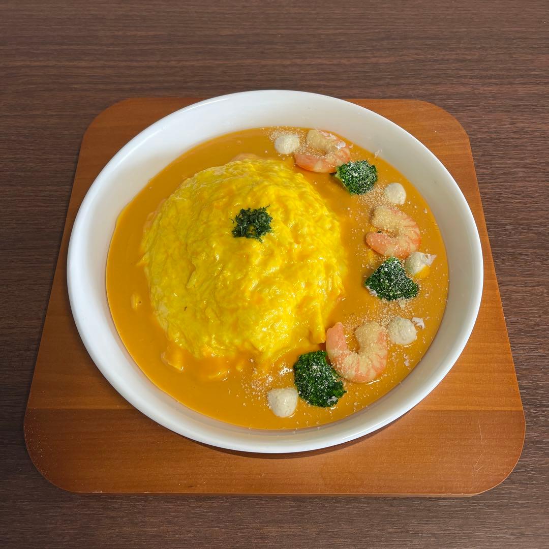 食品サンプル　オムライス プレート