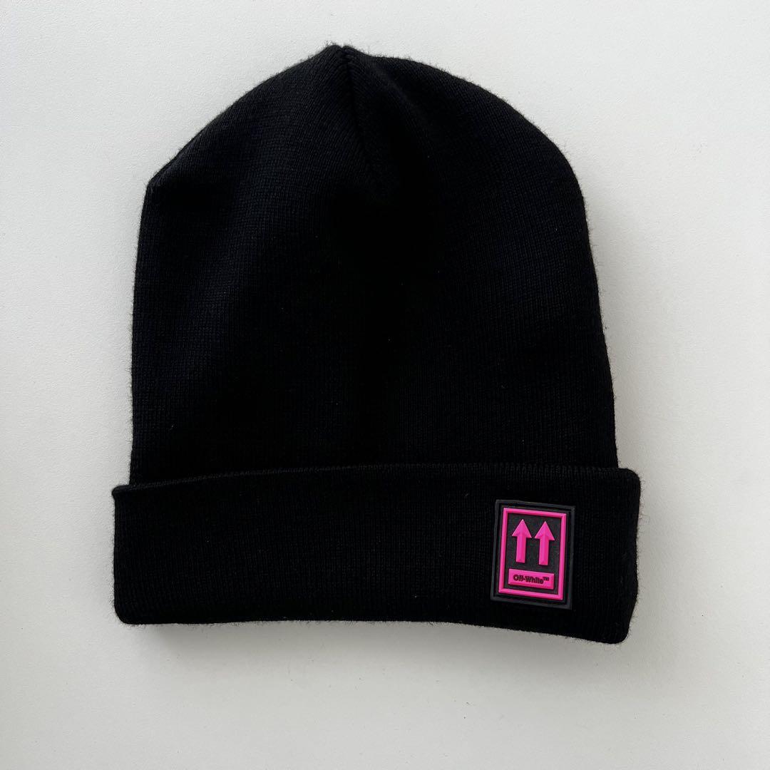 【美品】OFF-WHITE オフホワイトBeanie ニット帽 タグ付き