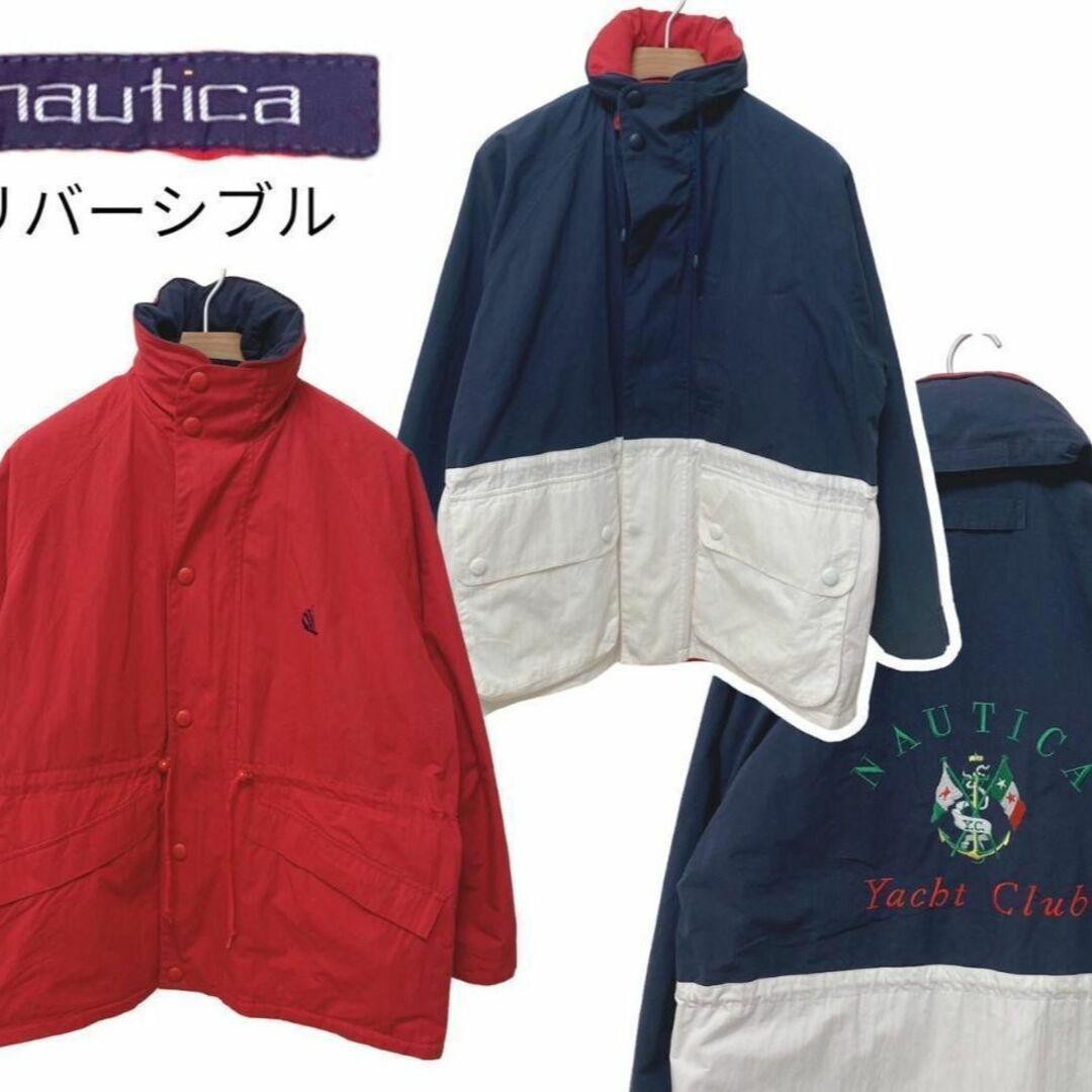 90s ノーティカ リバーシブル2WAYセーリングジャケット
