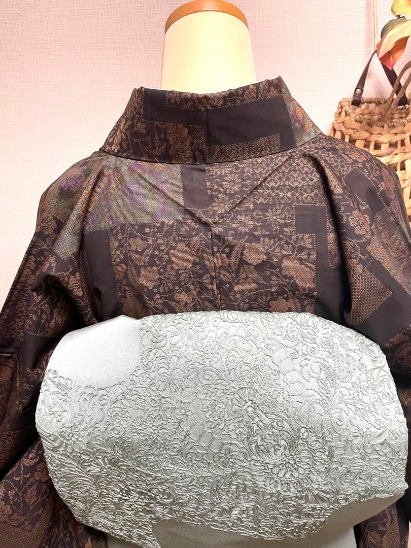 ♦️♦️特選 正絹 相良刺繍 洒落袋の作り帯 ♦️♦️特選 正絹 相良刺繍 洒落袋の作り帯