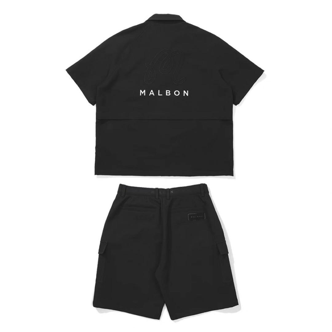 MALBON 25新作 マルボンゴルフ メンズ セット 2点セット 黒