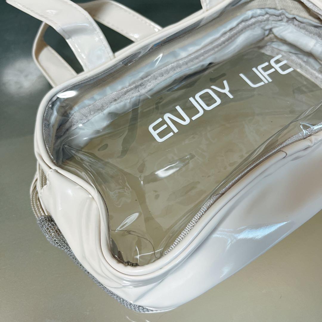 プールバッグ PVC防水素材 ビニール スパ ジム トラベル キャリーオン