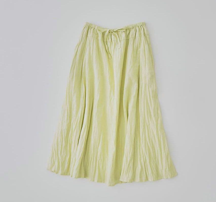 nest Robe コットンリネンシルクギャザーボリュームスカート