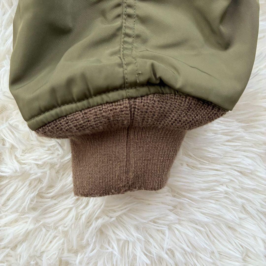 マウジー N-2B フライトジャケット ミリタリー 2way カーキ ファー マウジー N-2B フライトジャケット ミリタリー 2way カーキ ファー