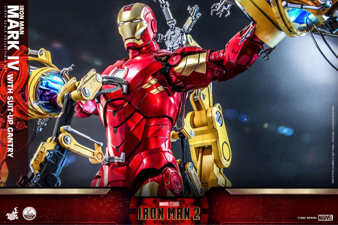 【未使用】ホットトイズ 1/4 アイアンマン マーク４パワードスーツ装着機付き