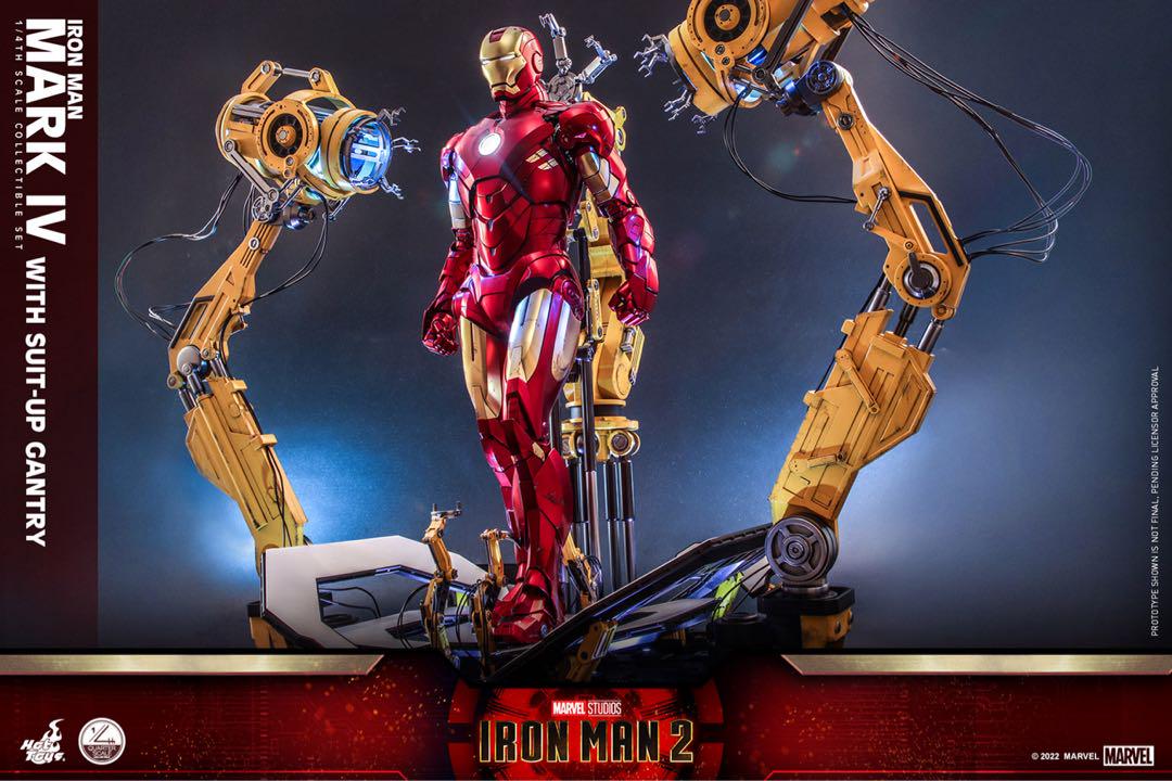 【未使用】ホットトイズ 1/4 アイアンマン マーク４パワードスーツ装着機付き