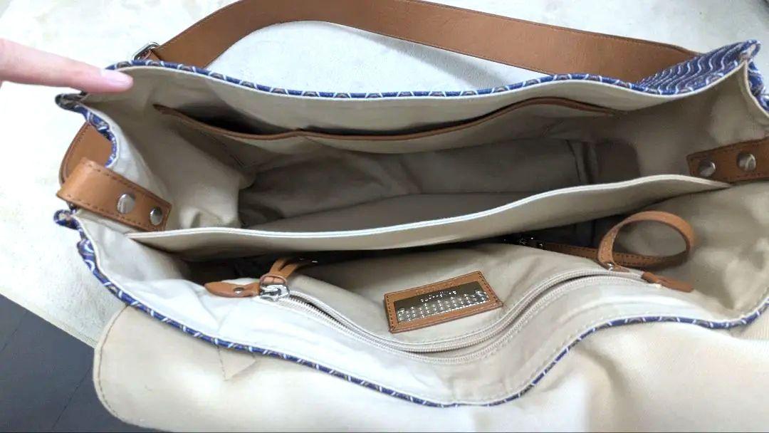 美品】ZANELLATO POSTINA M+ ショルダーバッグ 紺ネイビー