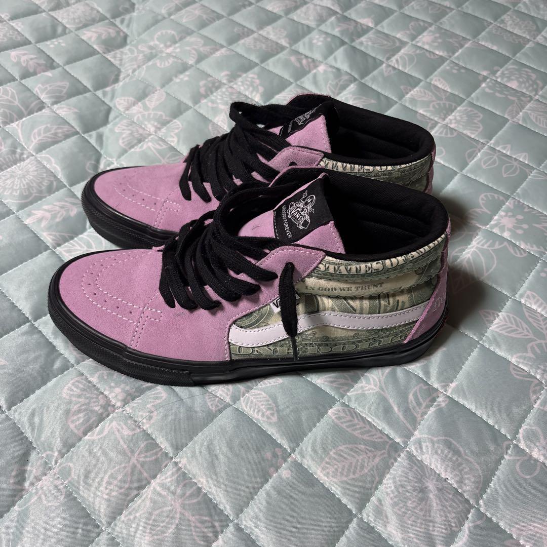vans×supreme ピンクドル紙幣デザイン最安値⭐︎