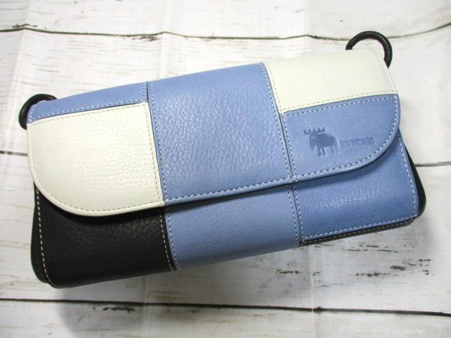 新品 ショルダーバッグ ポーチ モズ moz ブランド 本革 パッチワーク！！