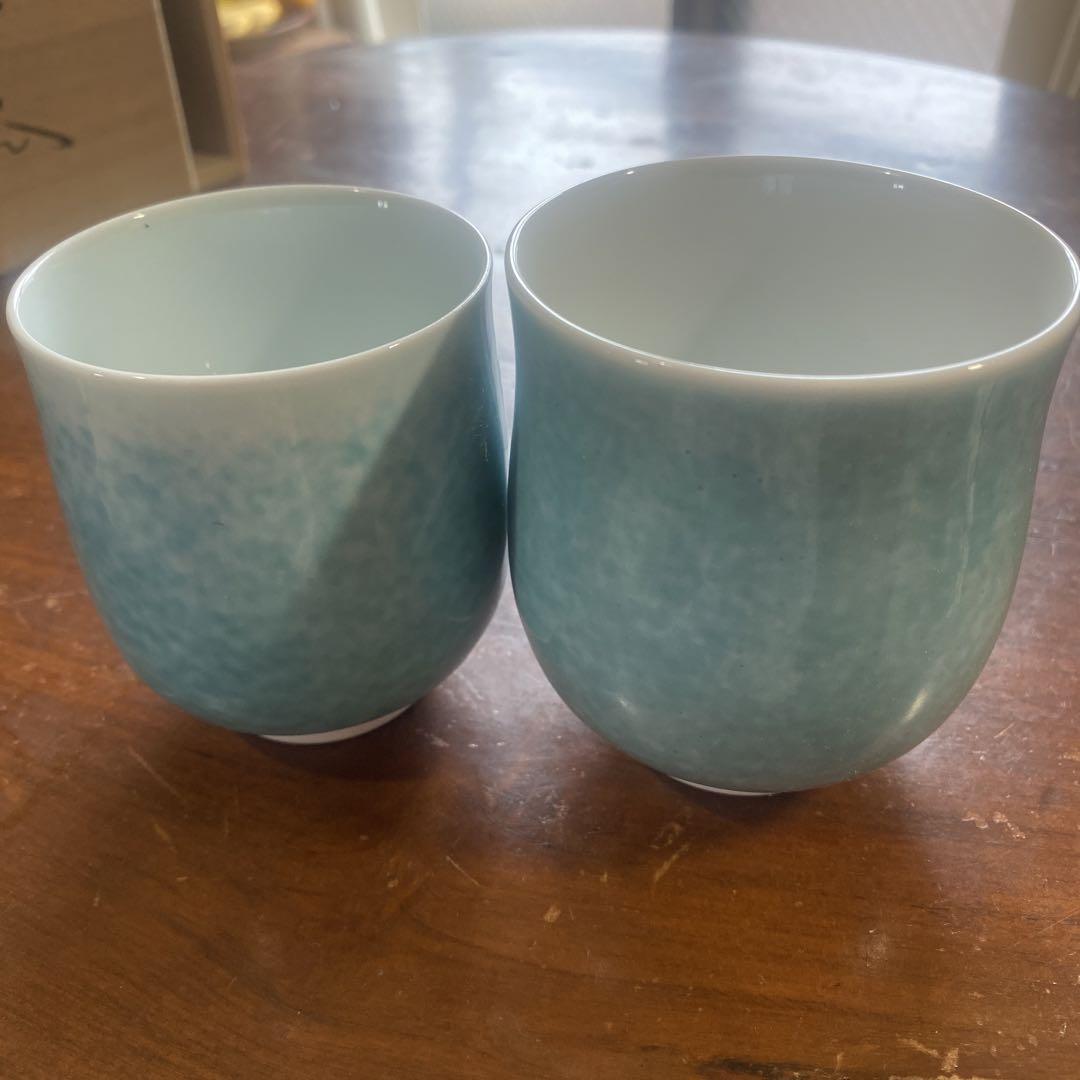 真右衛門夫婦湯呑み木箱入り有田焼日展作家