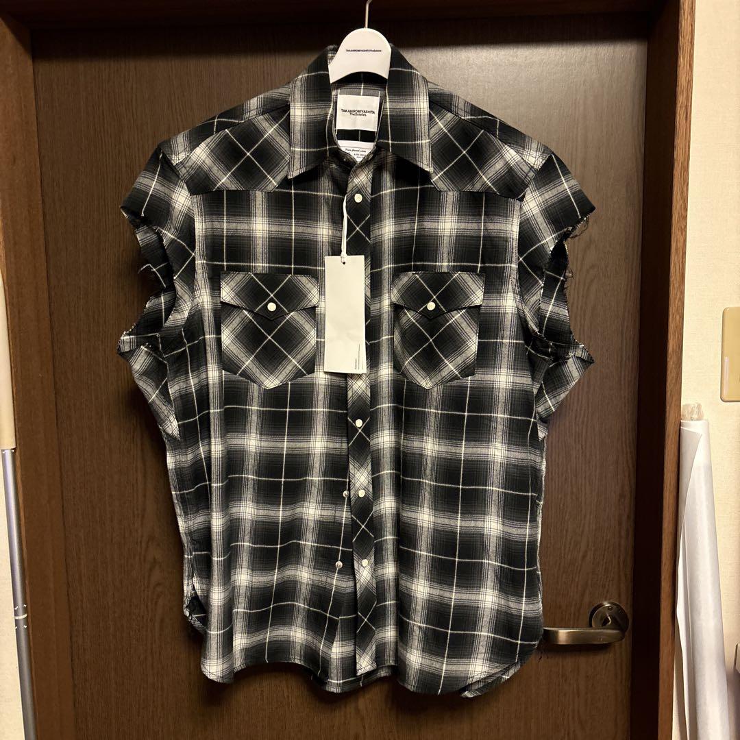 Soloist cut off western shirt サイズ44 ブラック