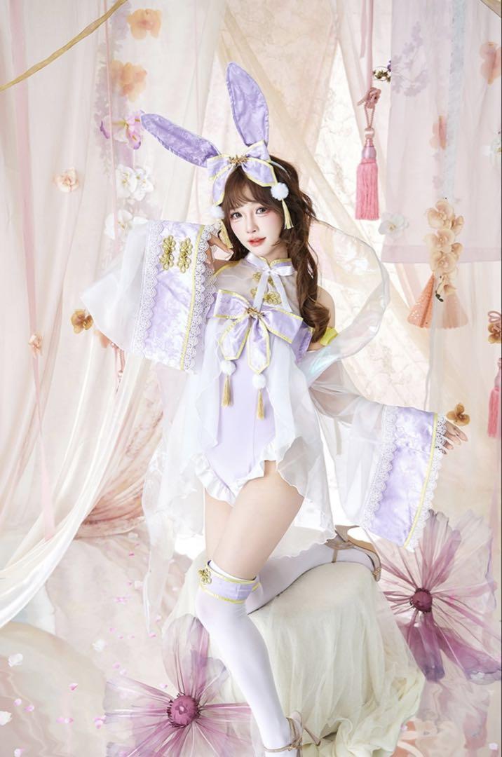 即日発送】ホワイト＆ブラックバニーガール《ハロウィンコスプレ