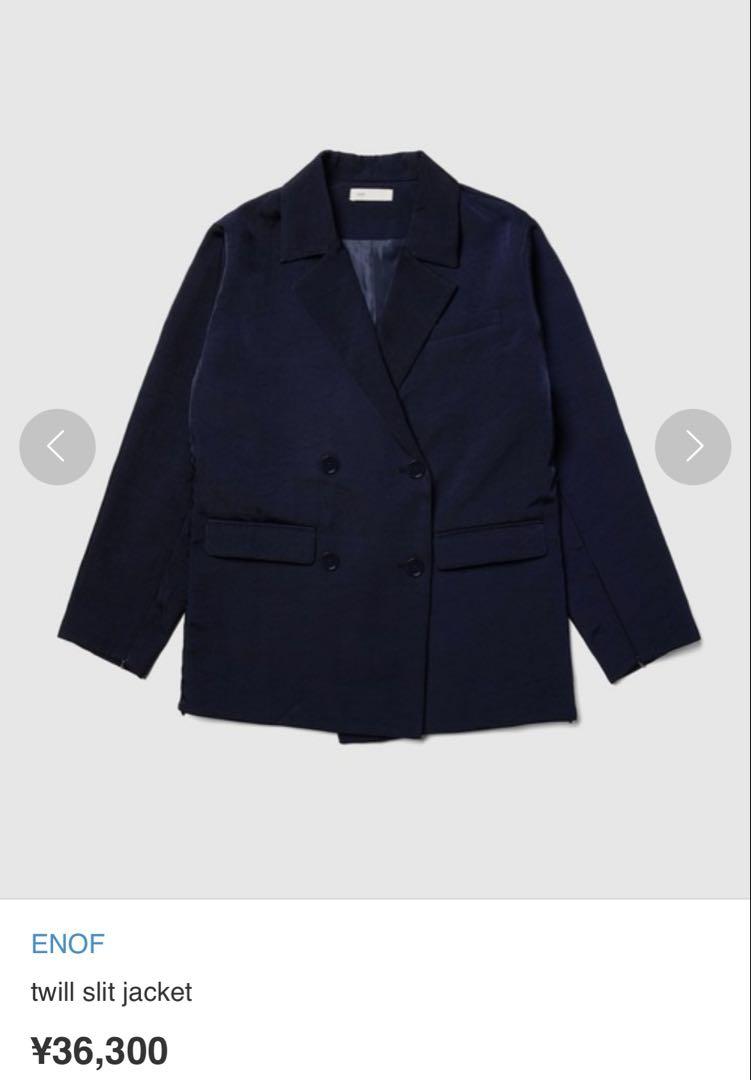 ENOF twill slit jacket ネイビー　Lサイズ