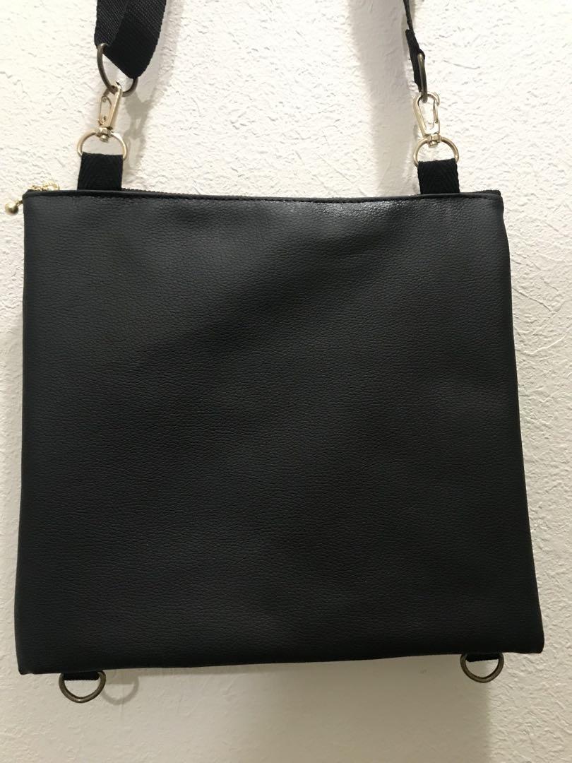 GlyPhS punk rockレオパードGOLD ZIPライダース ショルダー