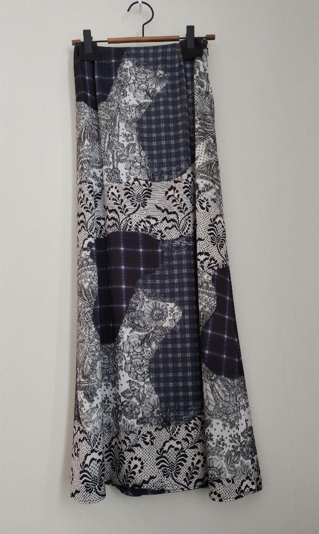 【未使用】AMERI TROMPE L’OEIL SEMI FLARESKIRT