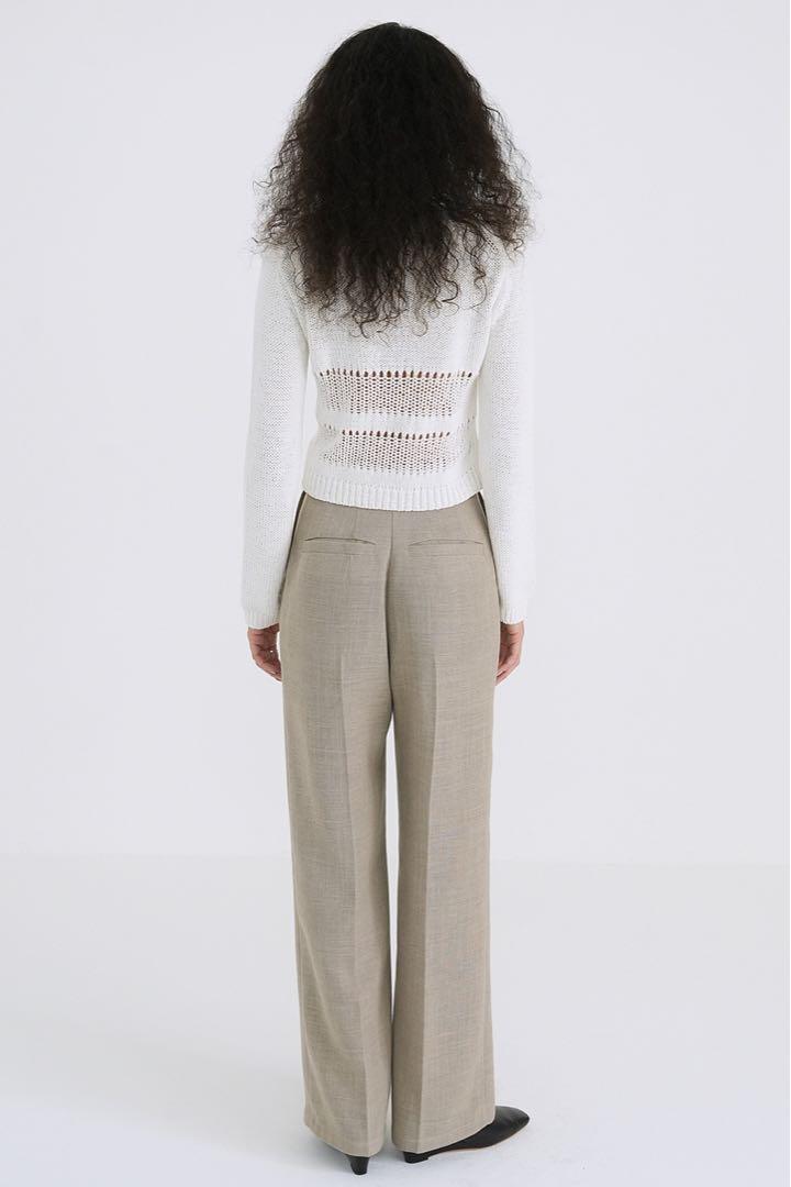 CLANE HOLE SWITCHING KNIT TOPS