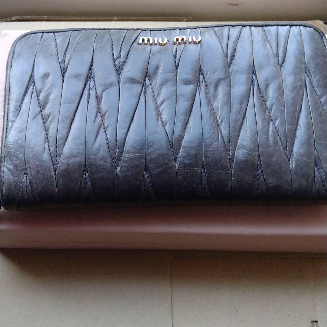 お得限定SALE ミュウミュウ マテラッセ長財布ラウンドジップウォレット財布 6QYWs-m91990351212 人気国産