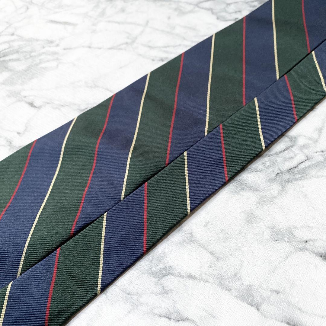 ✨極美品✨汚れなし✨ブルックスブラザーズ　ストライプ　グリーン　ネクタイ