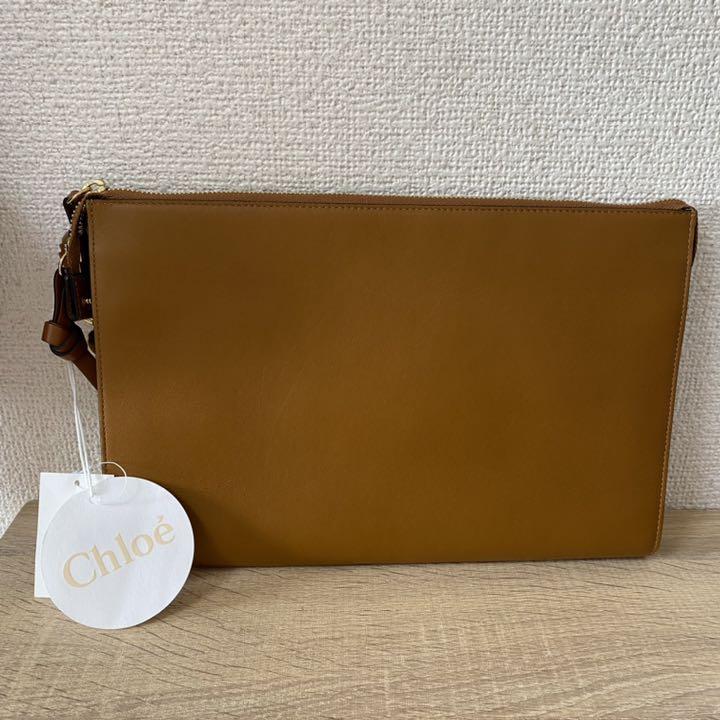 ✨新品未使用✨【Chloé】クラッチバッグ レザー ブラウン