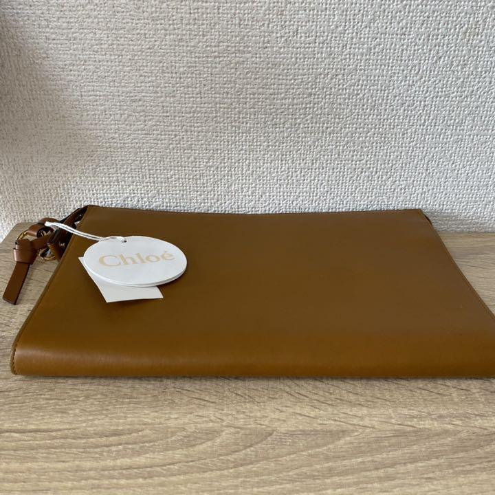 ✨新品未使用✨【Chloé】クラッチバッグ レザー ブラウン