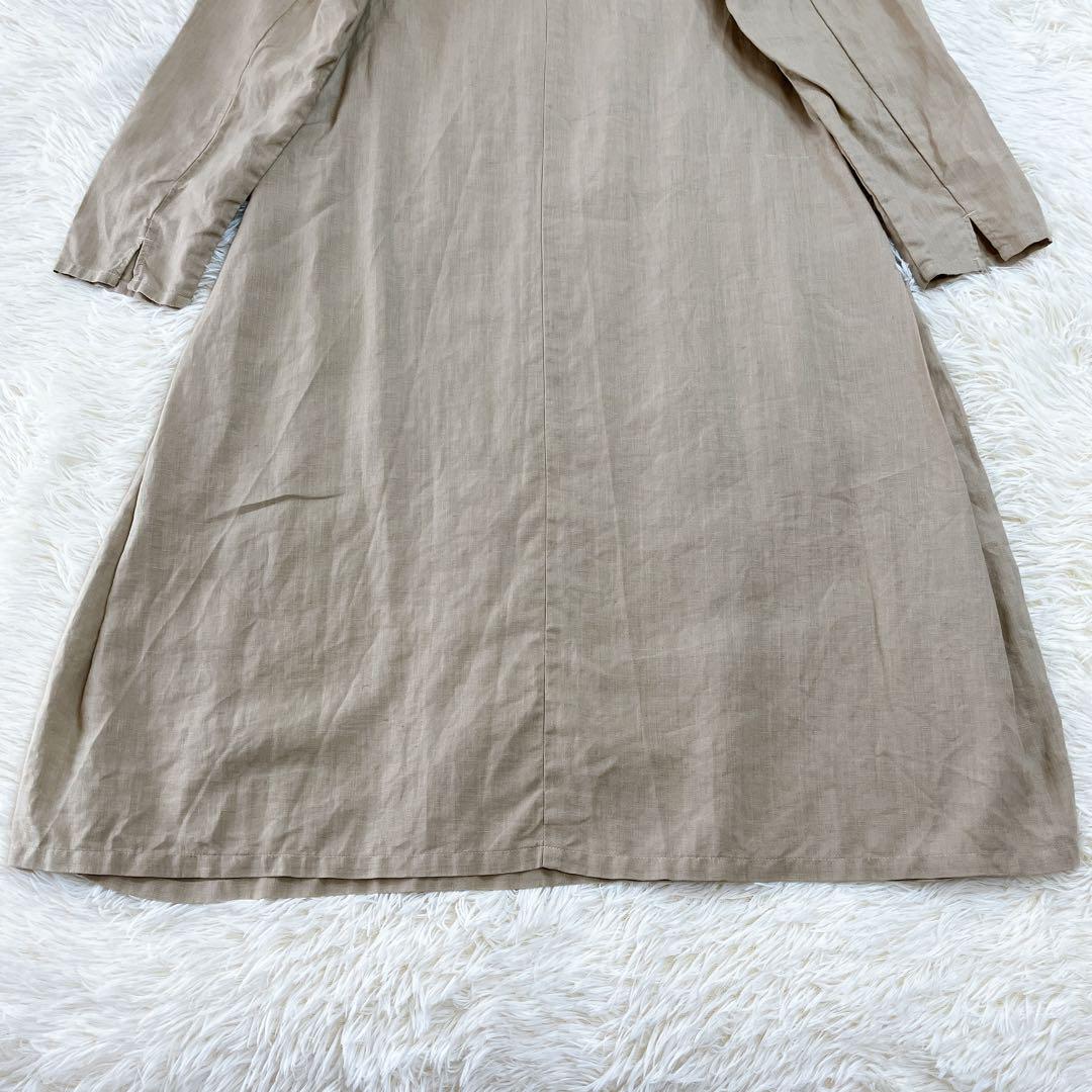 Gauze# ガーゼ　リネンワンピース　ベージュ　ロング　ベージュ　ナチュラル
