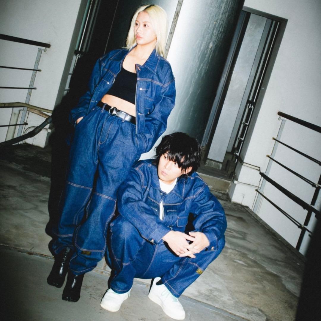 【美品】andchill デニムジャケット/パンツ セットアップ 【美品】andchill デニムジャケット/パンツ セットアップ