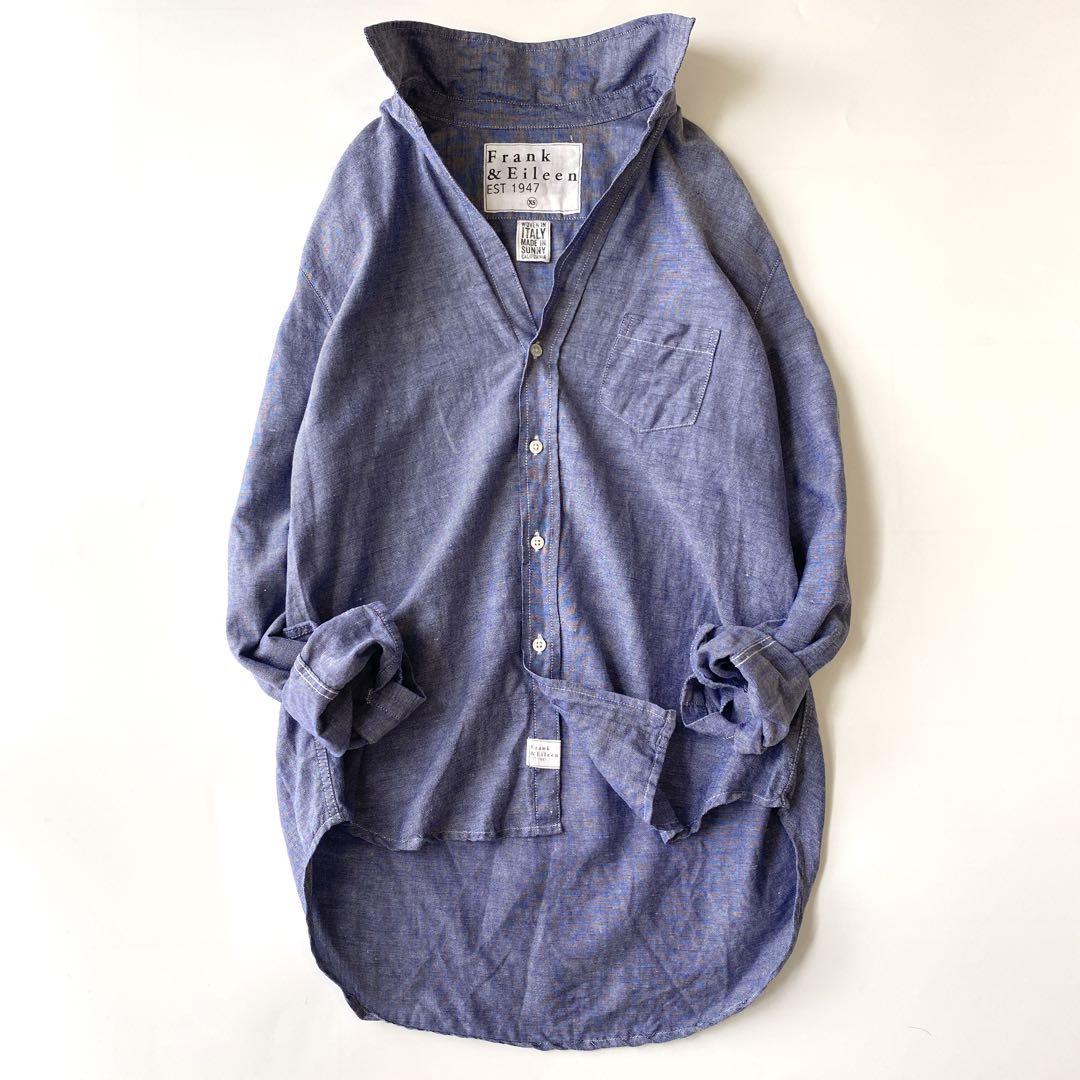 フランク＆アイリーン EILLEN リネンコットン シャンブレーシャツ XS