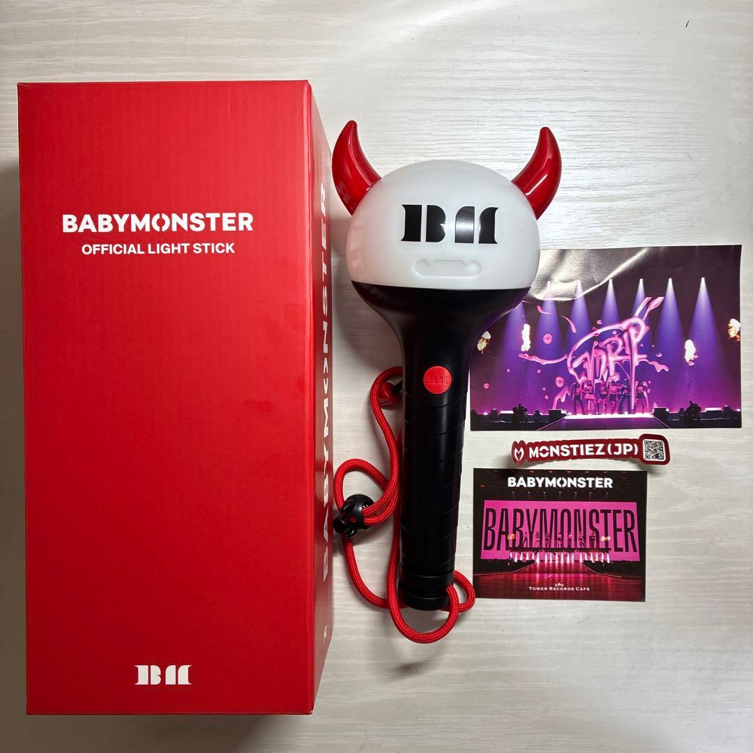 BABYMONSTER 公式ペンライト ベビもんカフェステッカー付き