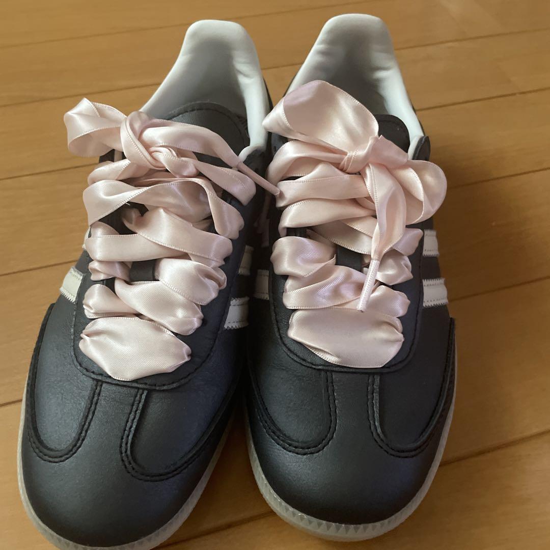 adidas samba og リボンレース　23cm