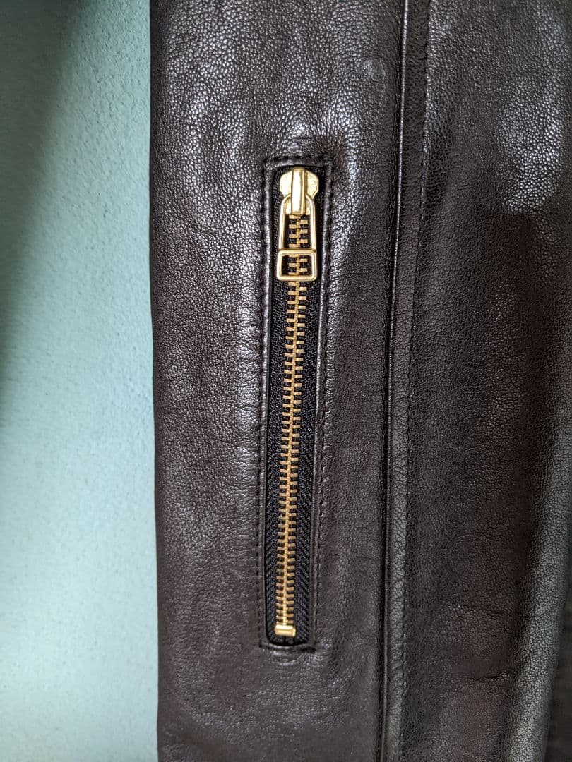 Risley ラムレザー ライダース ロングジャケット BLACK 38 Risley ラムレザー ライダース ロングジャケット BLACK 38