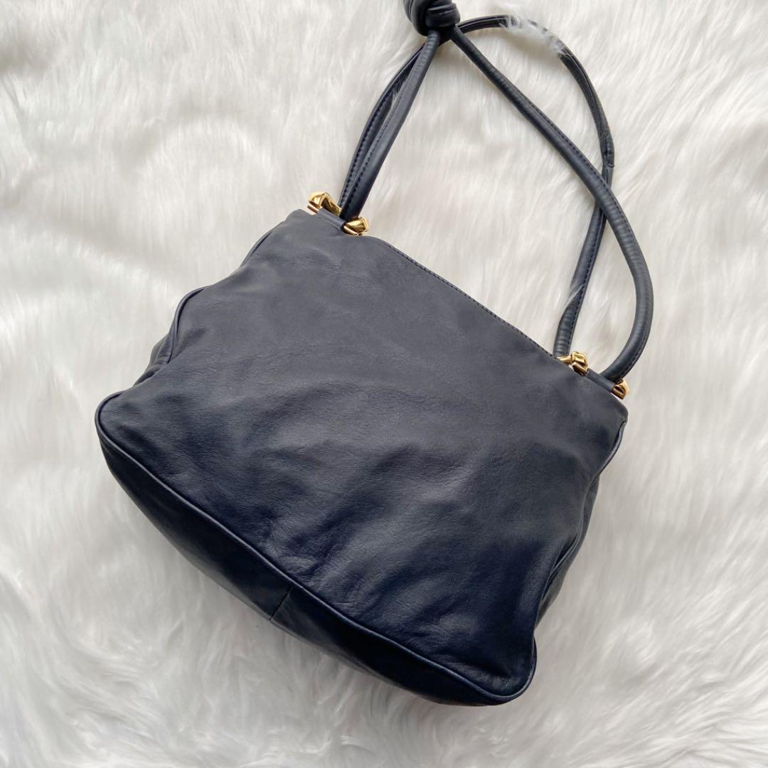 らくらくメ ✨人気品✨ロエベ 2way ショルダーバッグ ネイビー EwaG8-m92008644441 アナグラム ナッパレザー ブランド