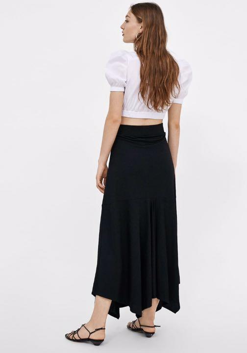 新品☆ZARA ザラ ハイウエストスコート キュロットパンツ M, Black.