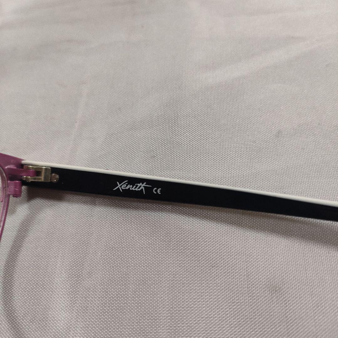 235 超美品 XenitK メガネ X6026 ピンク/ブラック 度無し 235 超美品 XenitK メガネ X6026 ピンク/ブラック 度無し