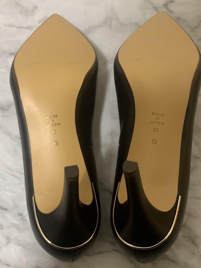 【美品】 ダイアナ　パンプス　ハイヒール　リボン　レザー　ポインテッドトゥ