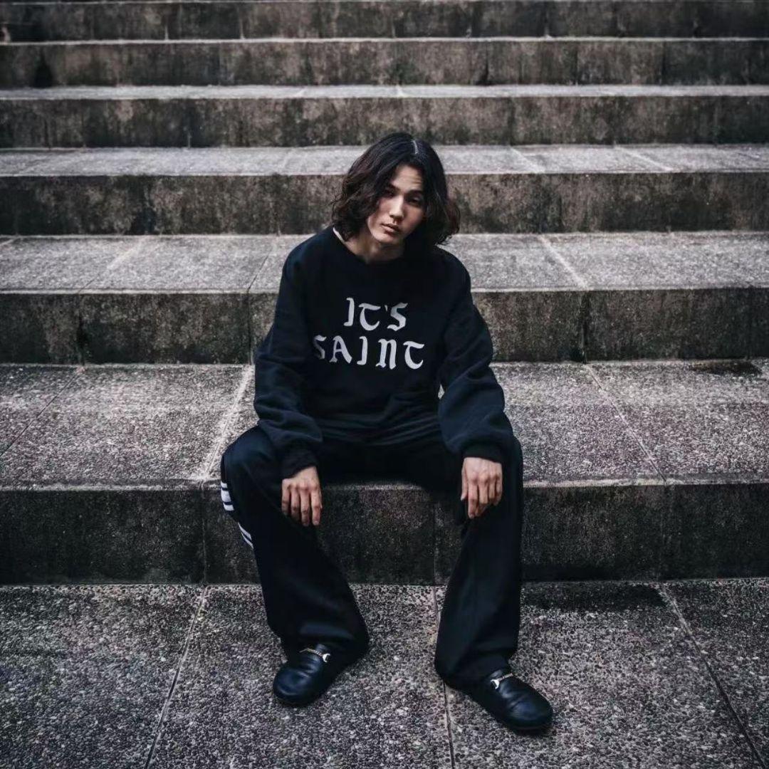 新品SAINT MICHAEL FW24 セントマイケル スウェットブラック