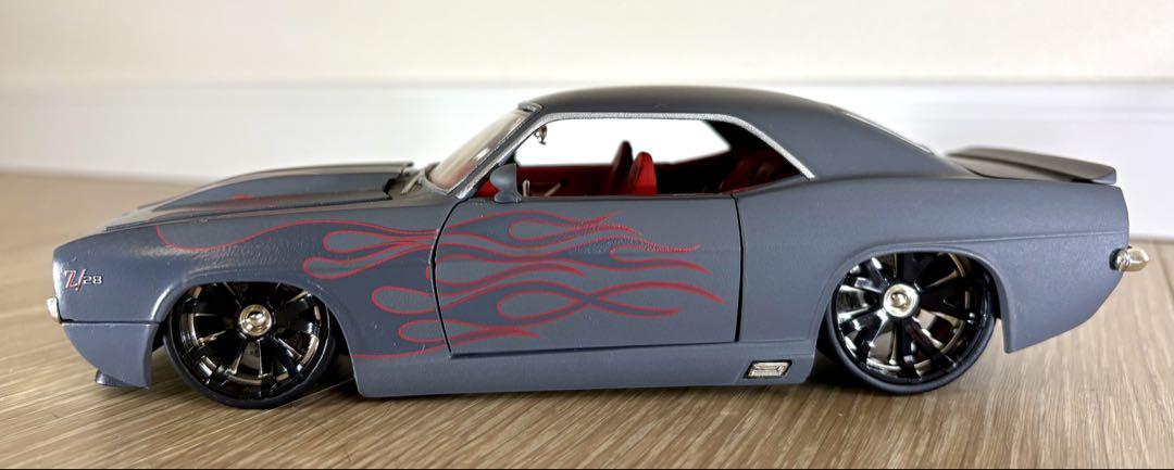 激レア1969シェビーカマロ1/24マッドグレー　ファイヤーパターン柄