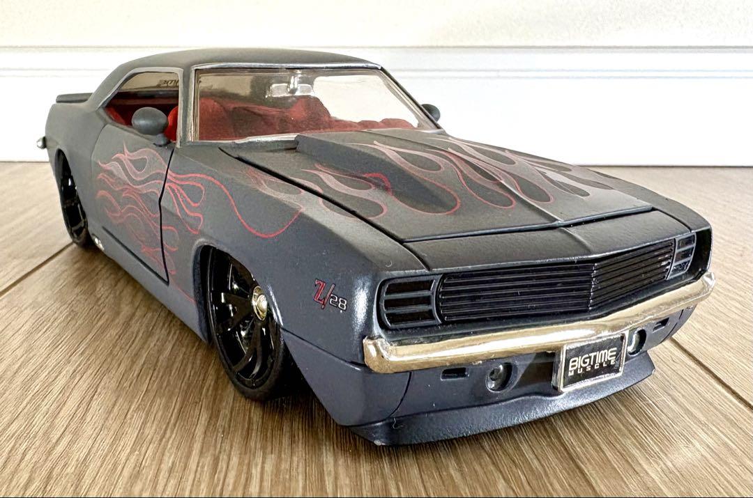 激レア1969シェビーカマロ1/24マッドグレー　ファイヤーパターン柄