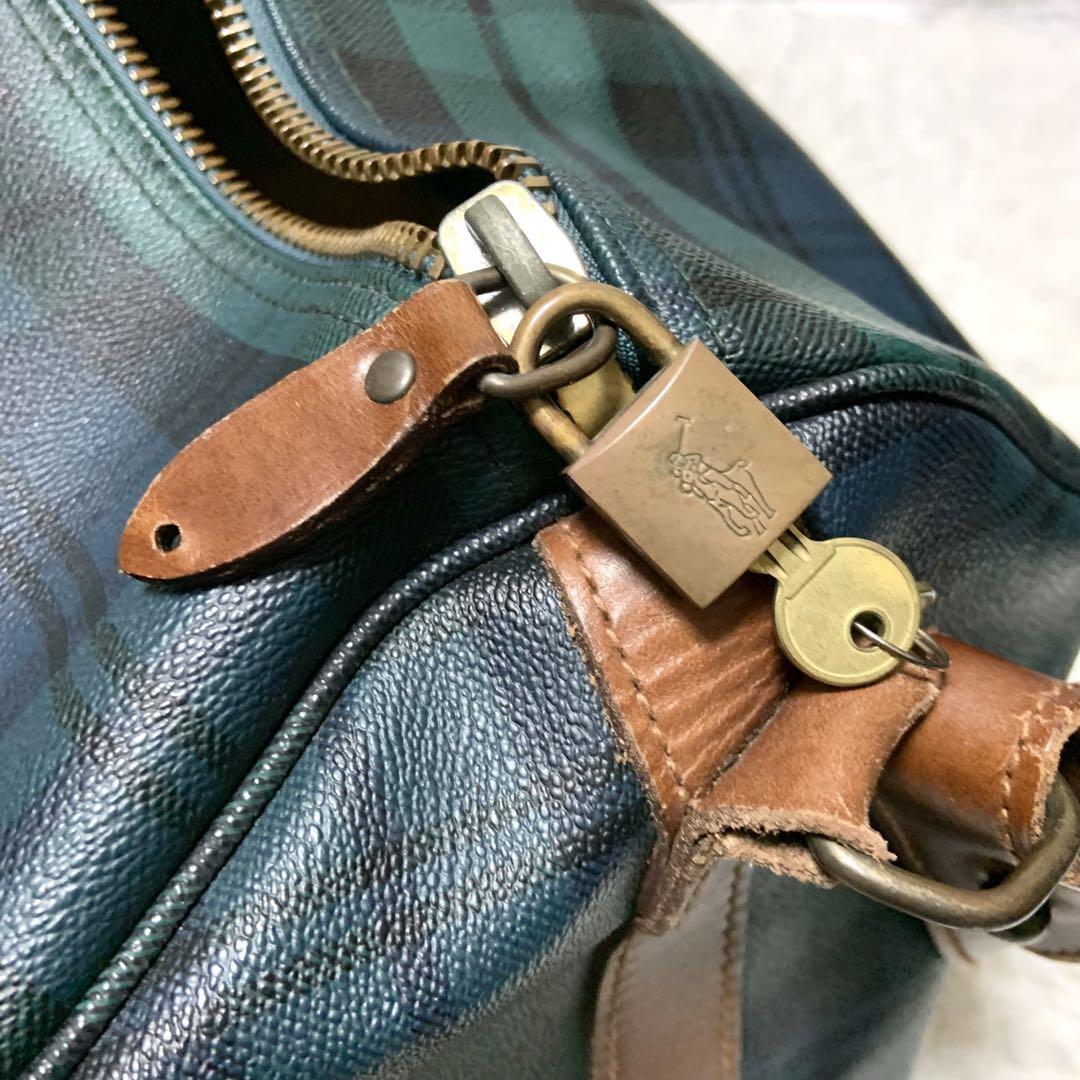 希少　美品　poro Ralph Lauren チェック　ボストンバッグバッグ