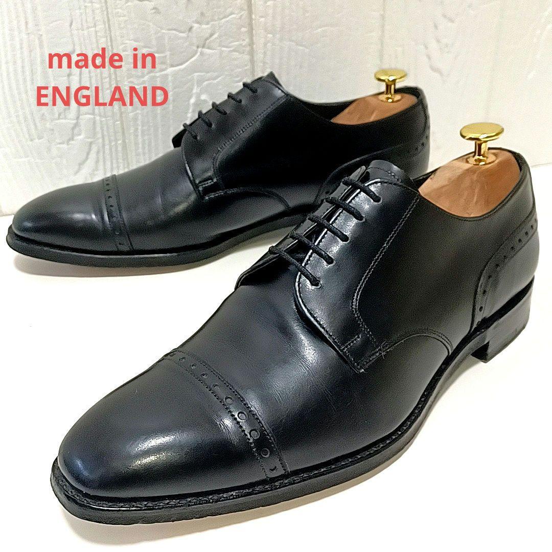 CHEANEY チーニー ガラスレザー 外羽根 ストレートチップ ブラック27.5cm JOSEPH CHEANEY SONS