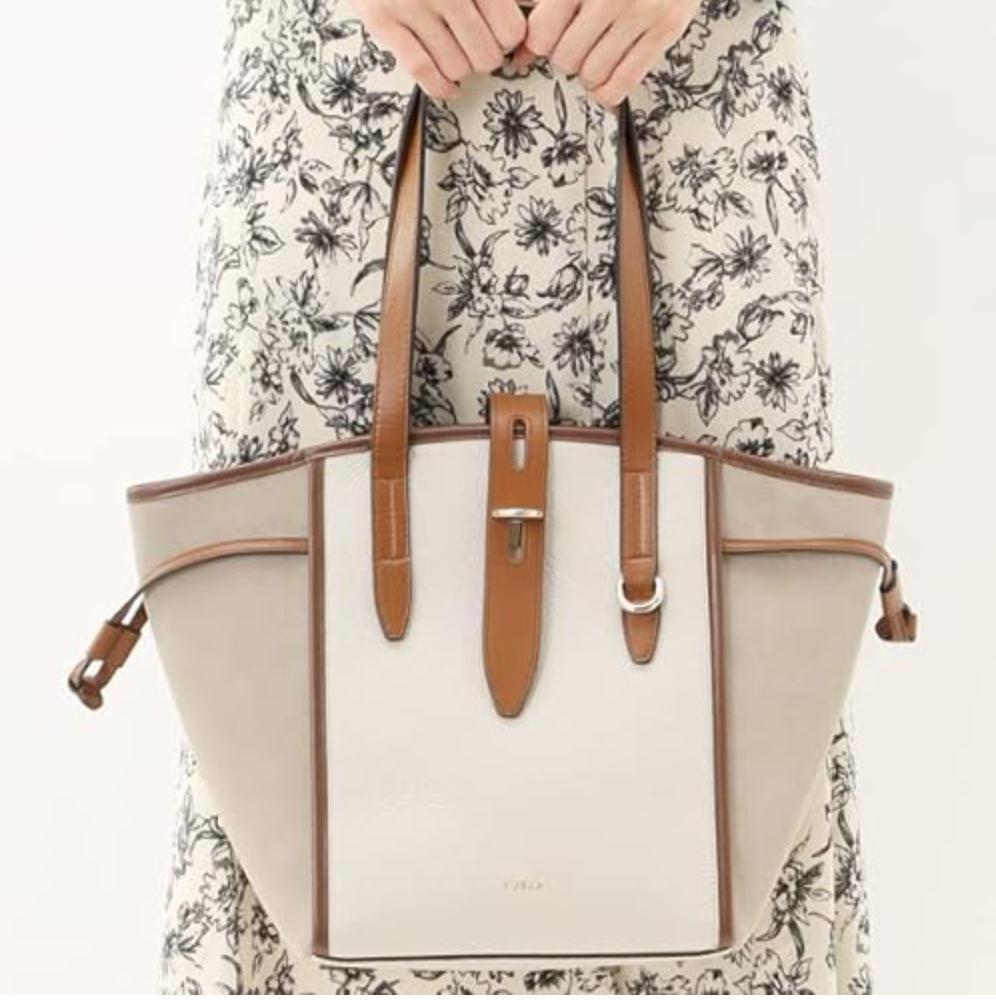 FURLA フルラ NET トートバッグ S FULLMOON+MARSHMALLOW+GREIGE