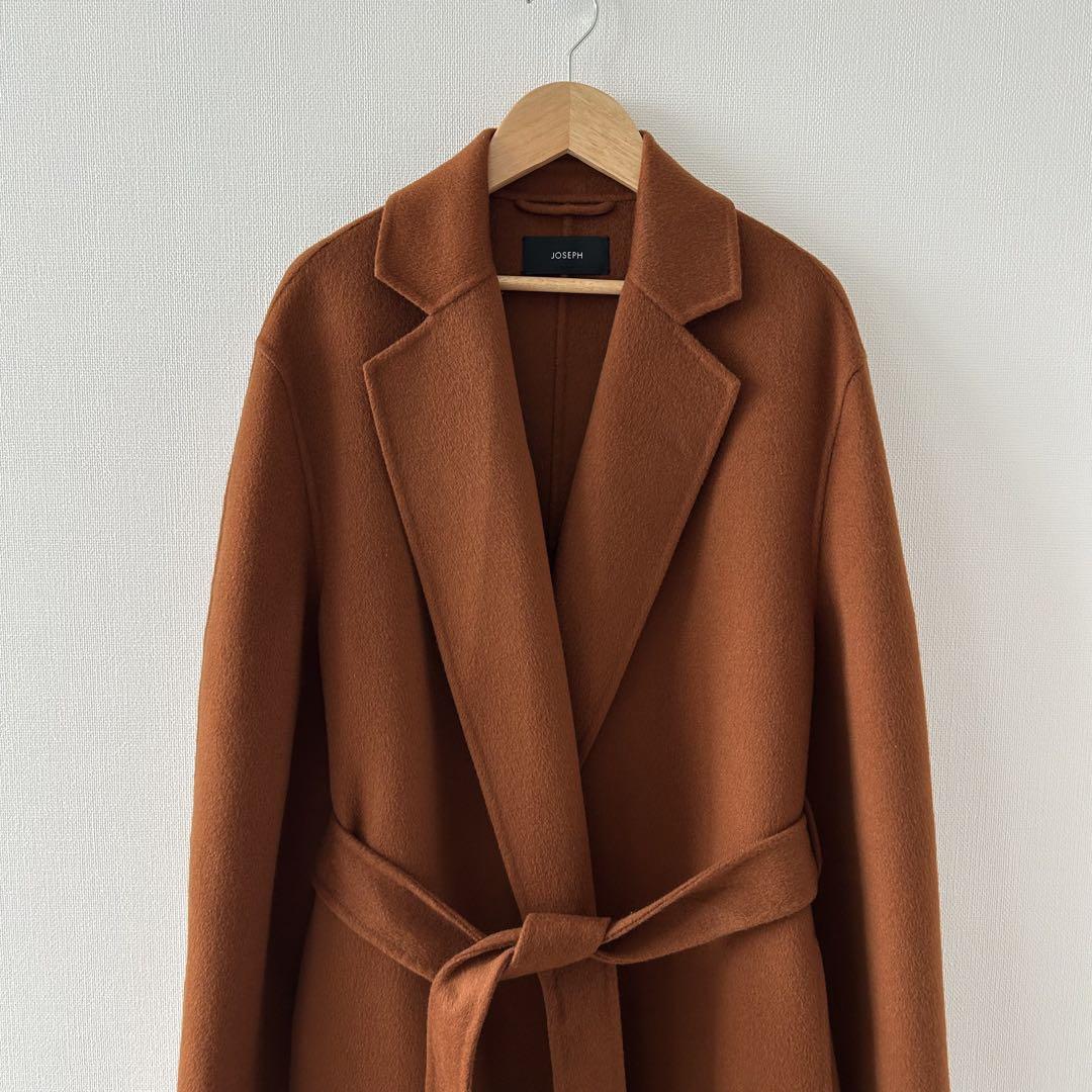 美品✨JOSEPH ダブルフェイスカシミヤロングコート ブラウン 36