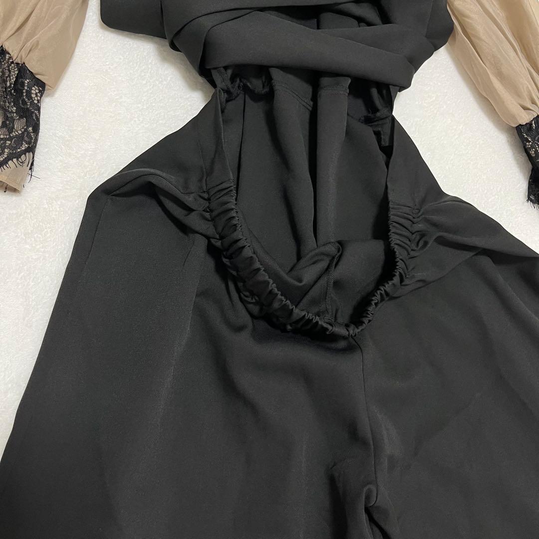 現行✨ルイルエブティック 全脱ぎ回避 シアースリーブバックセパレートパンツドレス