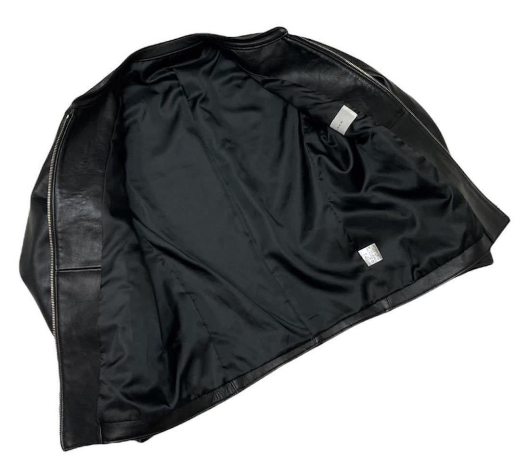 極美品 LIDNM リドム 羊革 ラムレザー シングルライダース 黒/S