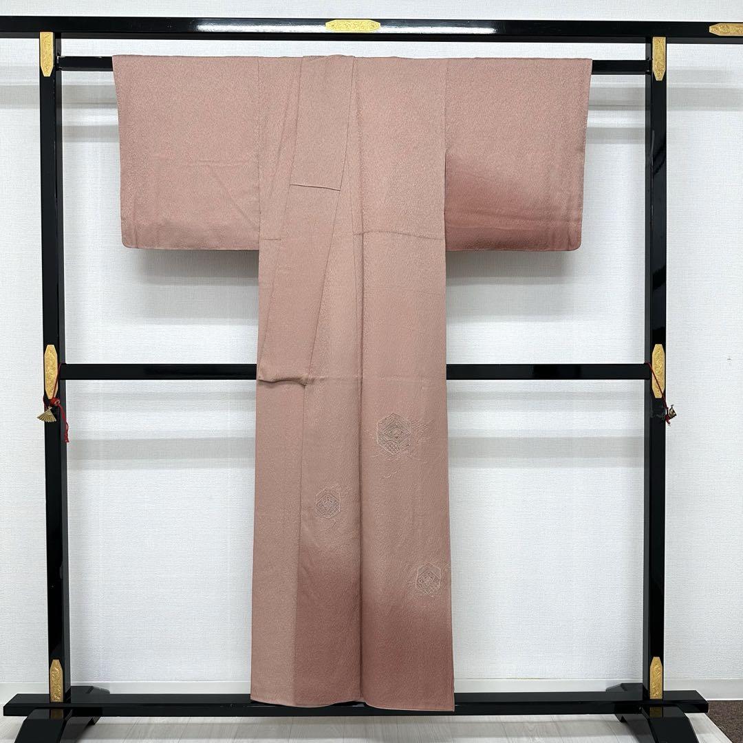 汕頭刺繍 付下げ 上品な暈し染 着物 正絹 一つ紋 袷 広衿 RK-3701 汕頭刺繍 付下げ 上品な暈し染 着物 正絹 一つ紋 袷 広衿 RK-3701