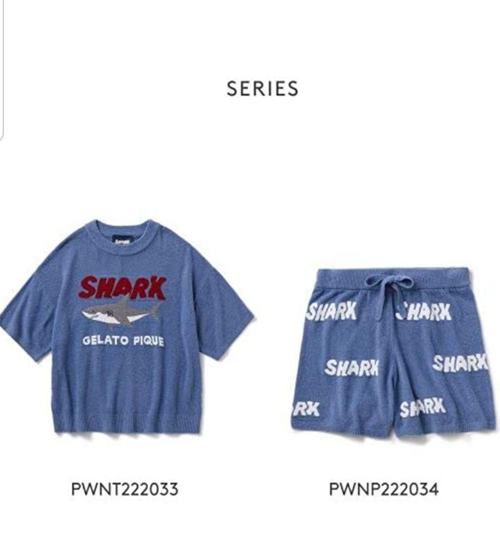 ジェラートピケ シャークプルオーバー&ショートパンツ ジェラートピケ シャークプルオーバー&ショートパンツ ブルー