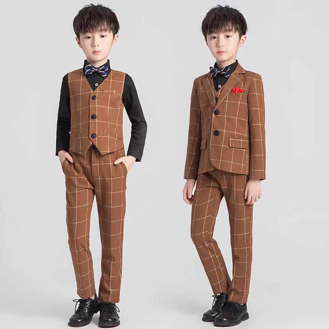 130サイズ　 男の子フォーマルスーツ6点セット　キッズ子供服　入園入学卒園卒業