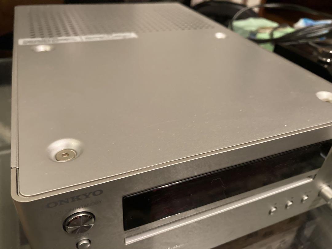 65%OFF【送料無料】 ONKYO スピーカー2台(片側ネットなし) CDプレーヤー CR-S1 ラジオ・コンポ