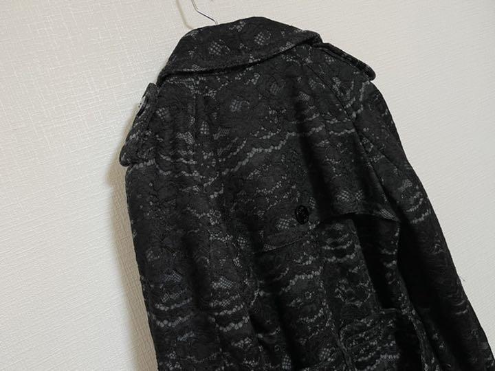 人気品質保証 美品 総レース♡トレンチコート 38 BLACK 0EBSv-m92035309025 DAKS ダックス 期間限定特価